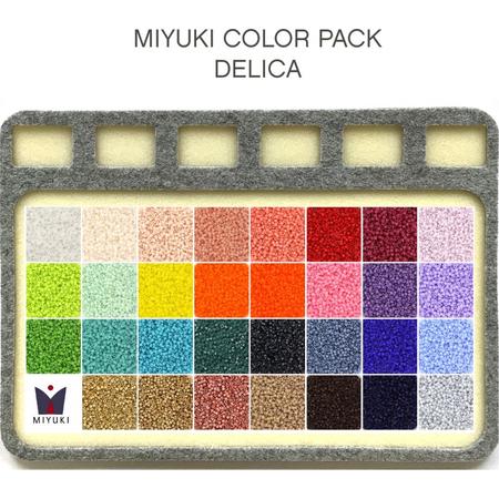 Miyuki delicas 11/0 kralenpakket | 31 kleuren kraaltjes van 2 gram | Met E-book en kralenmatje